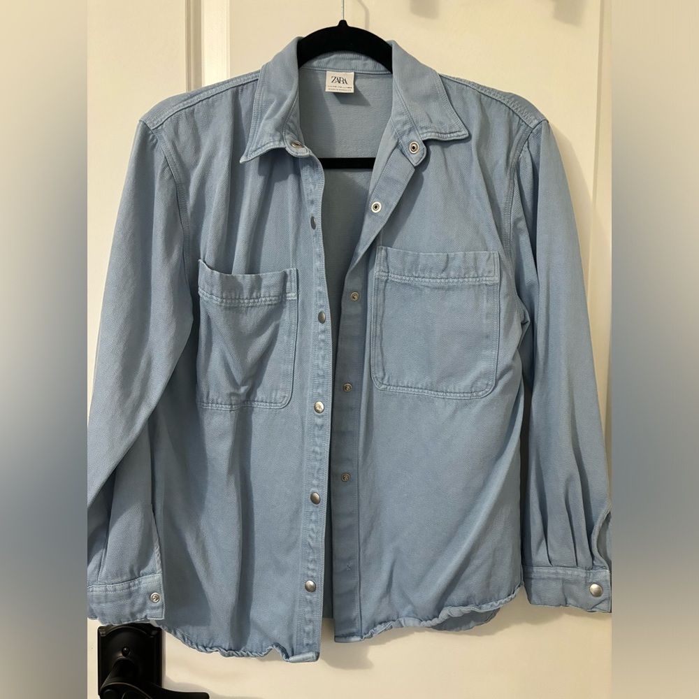 Zara Sky Blue Casual Shirt